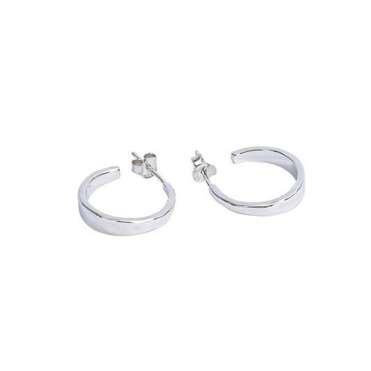 Mimas Earrings Silver - Classic Look with a Twist