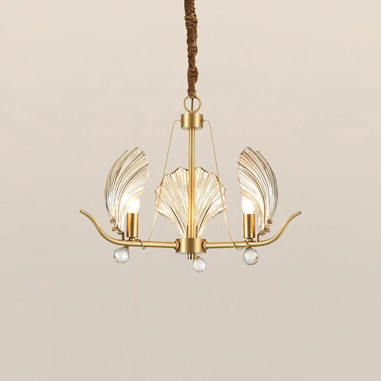 Modern Shell Glass Chandelier