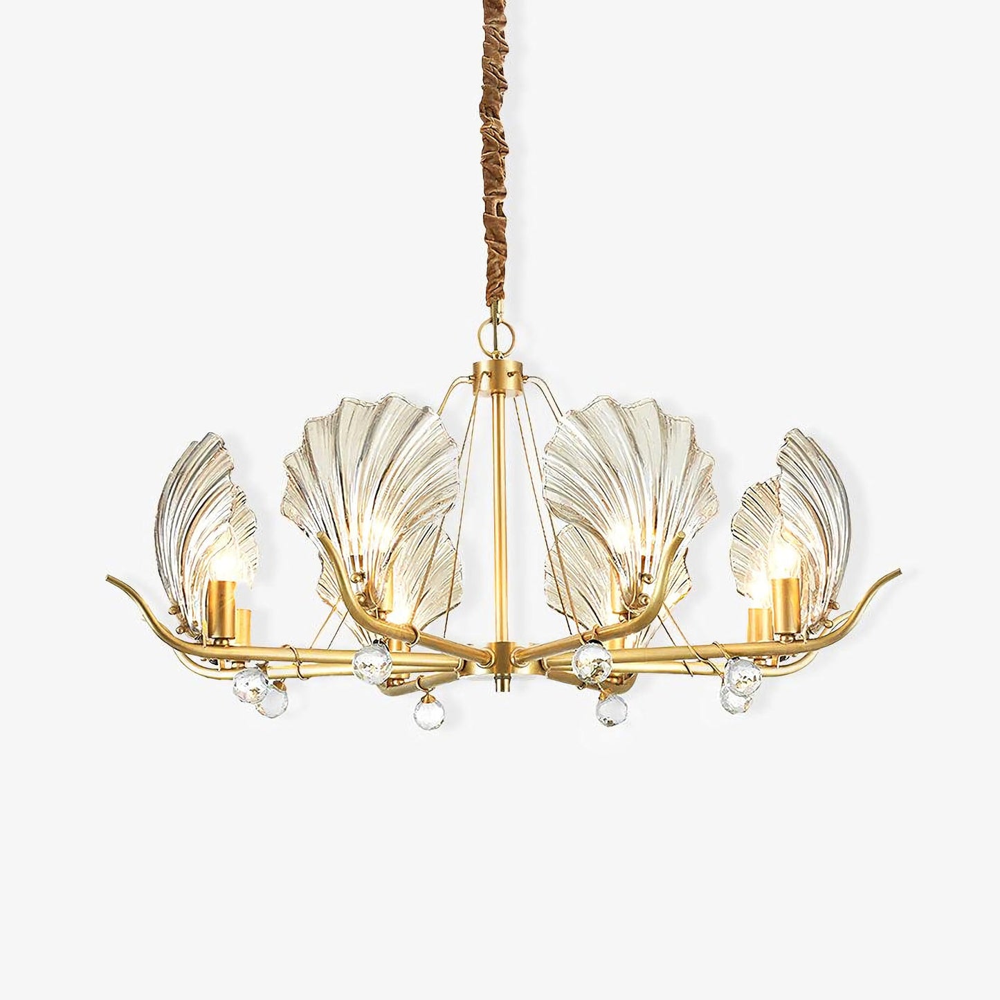Modern Shell Glass Chandelier