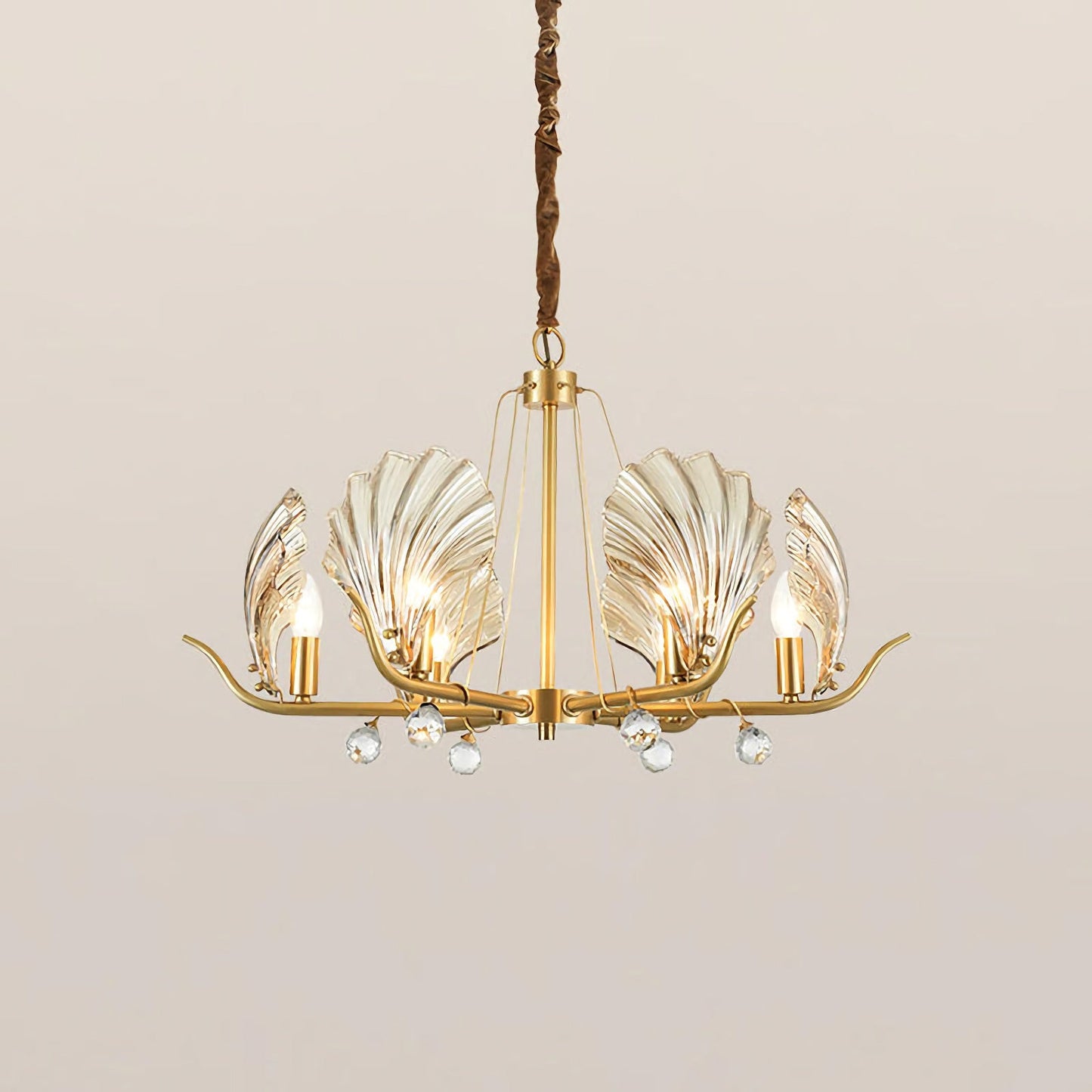 Modern Shell Glass Chandelier