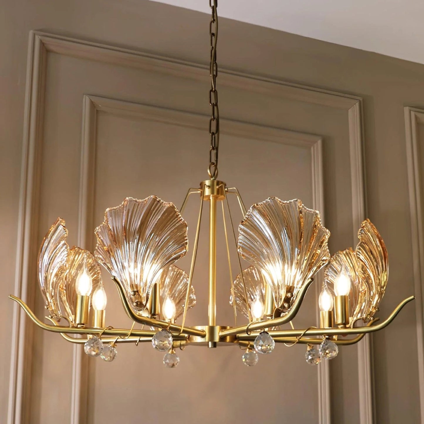 Modern Shell Glass Chandelier