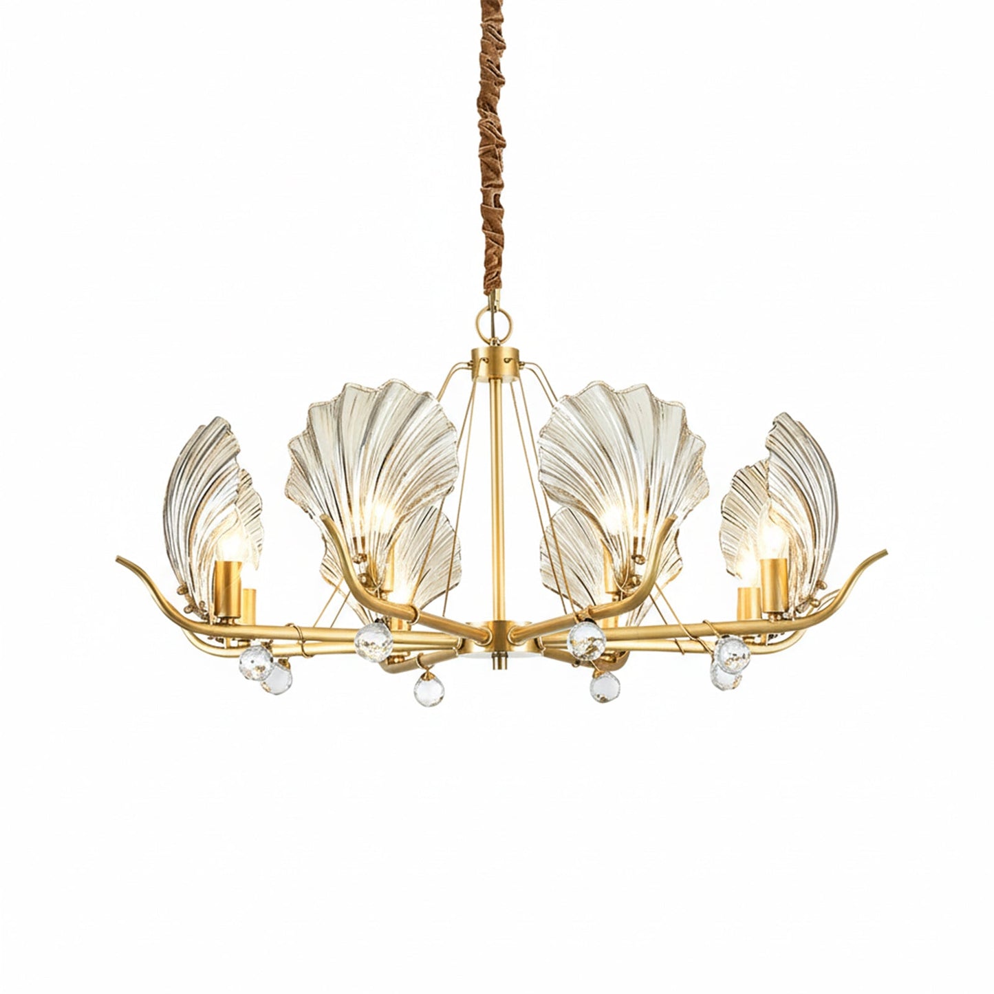 Modern Shell Glass Chandelier