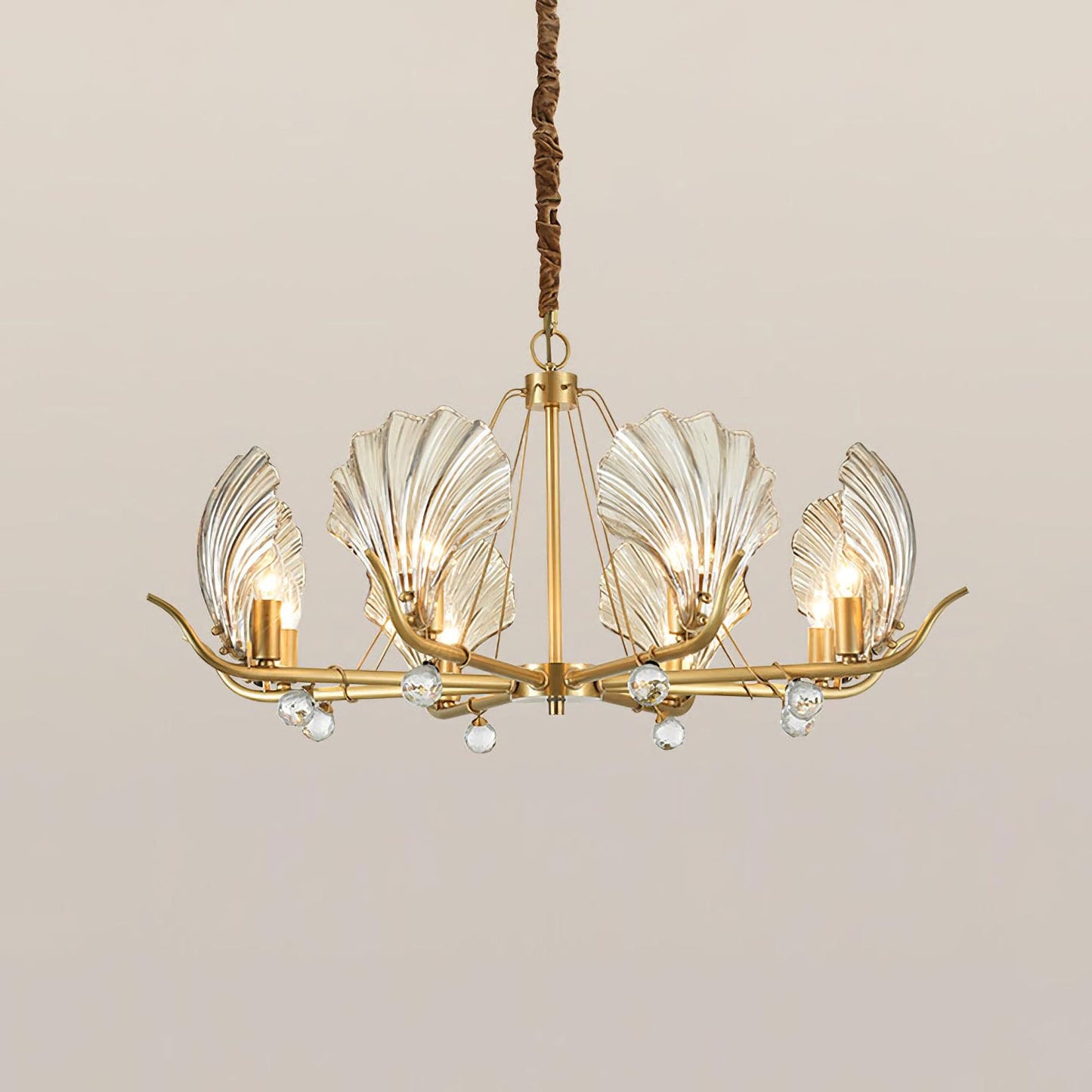 Modern Shell Glass Chandelier
