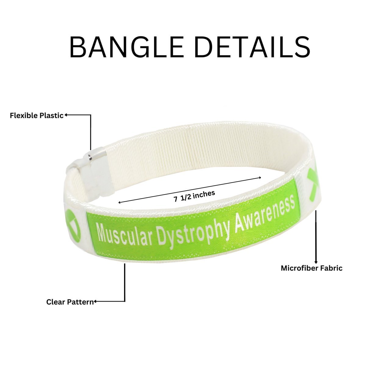 Muscular Dystrophy Awareness Bangle Bracelets