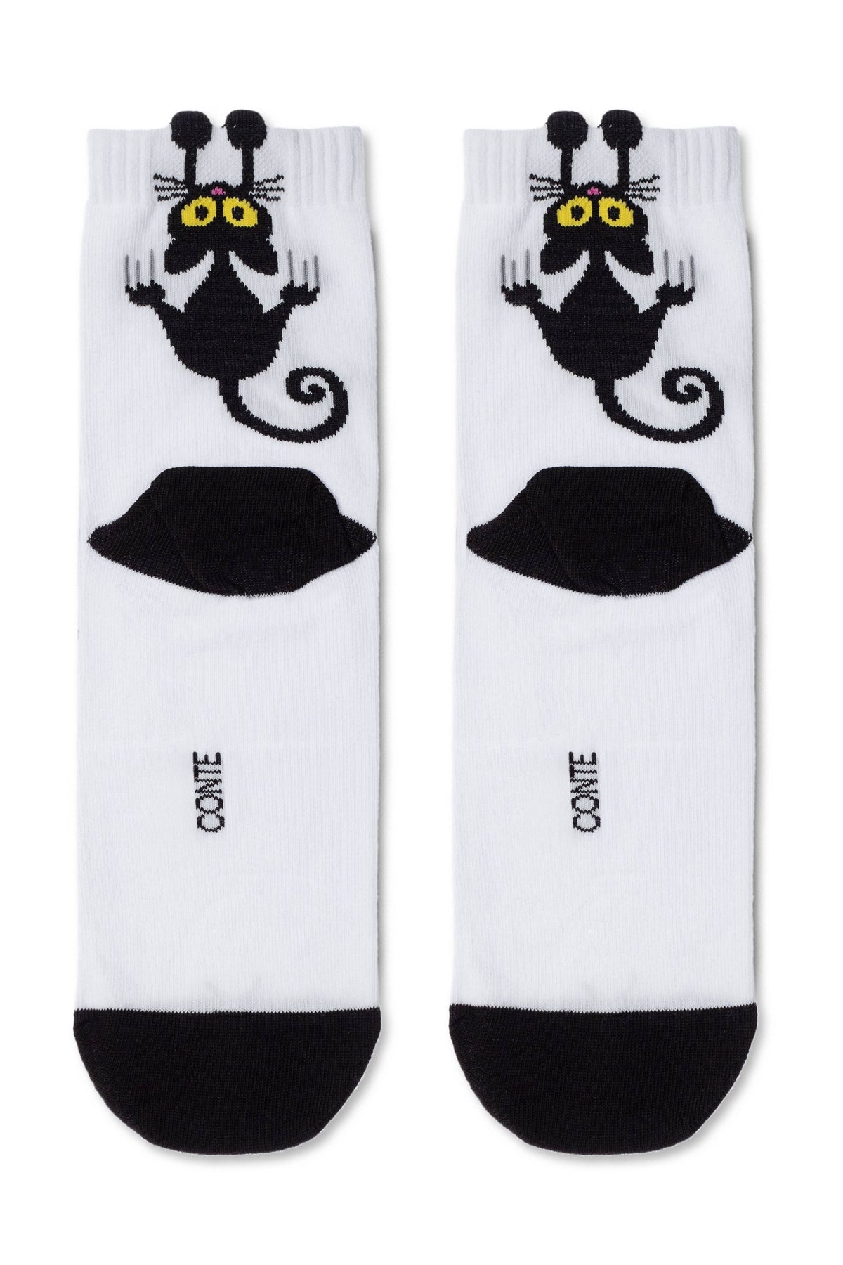 Cotton Socks Conte Classic 233 - Picot "Black cat"