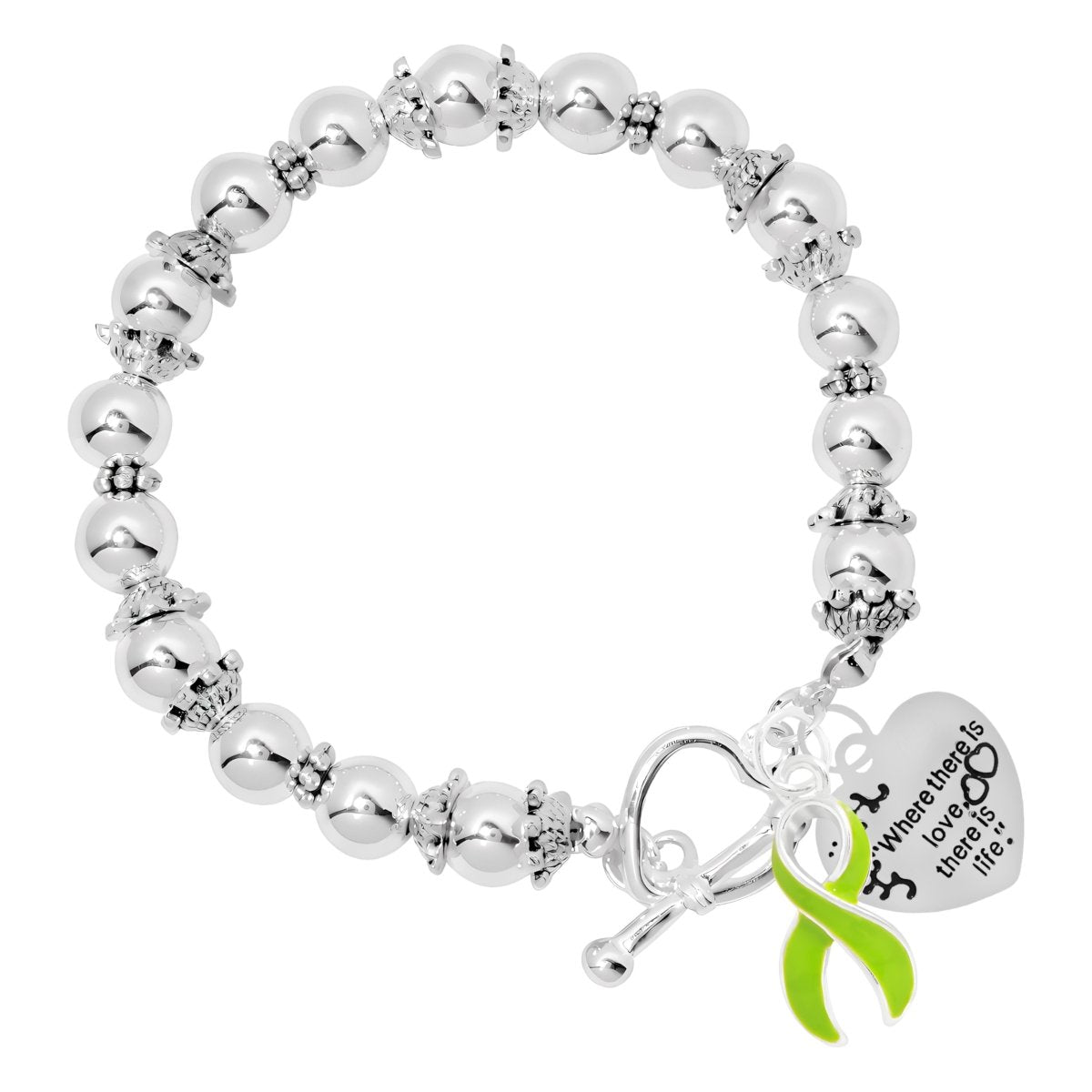 Non-Hodgkin's Lymphoma Where There Is Love Charm Bracelets