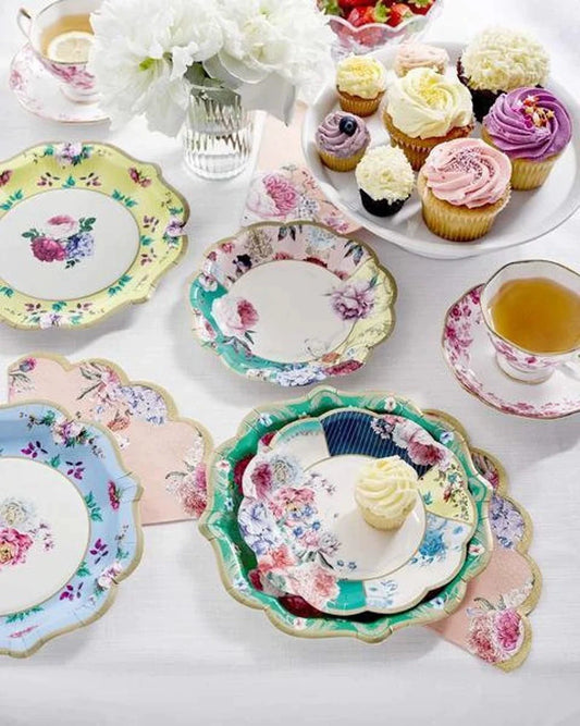 Chinese Style Dessert Tea Time Party Tea Break Paper Plates