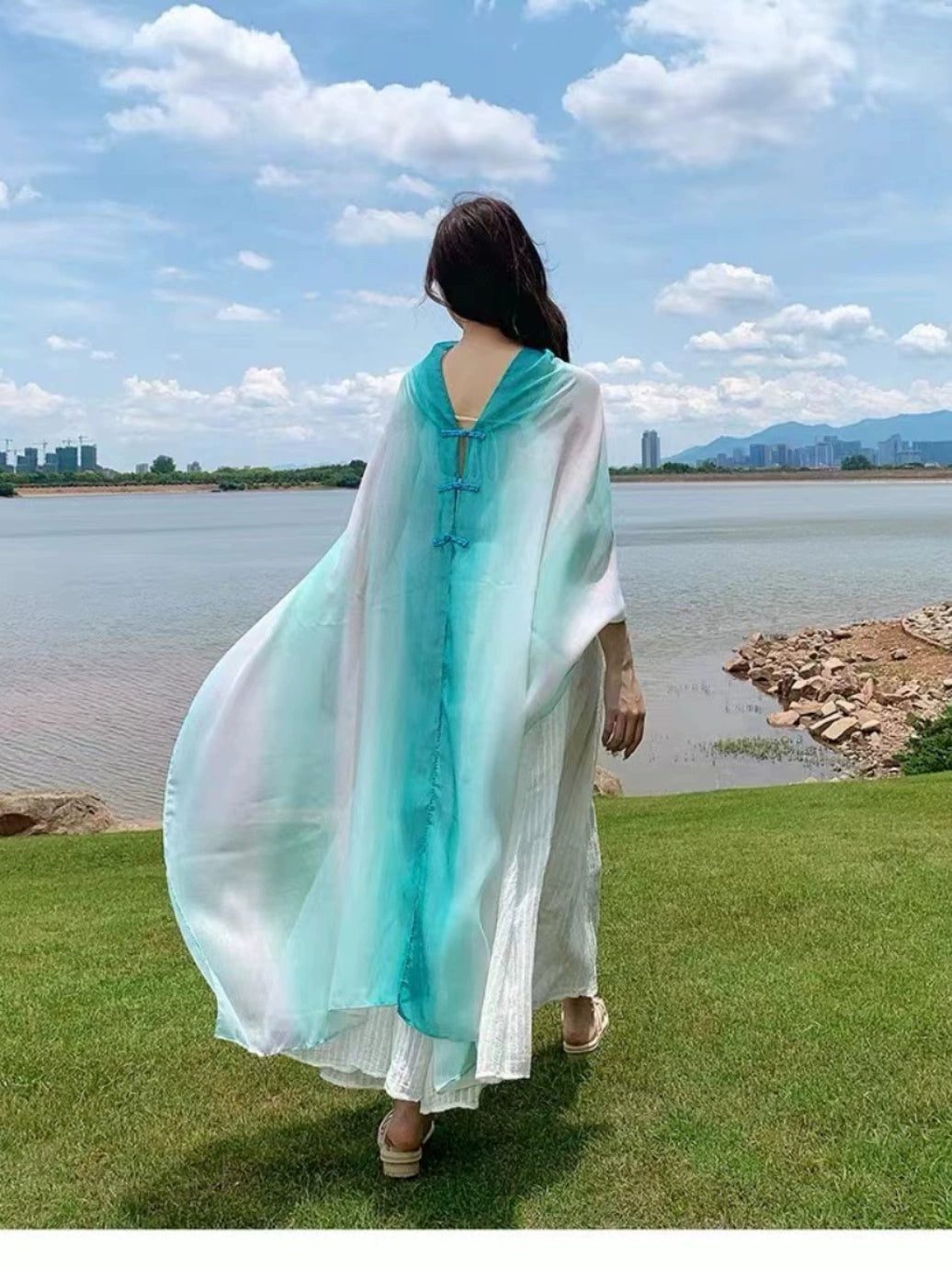 Travel Summer Gradient Shawl