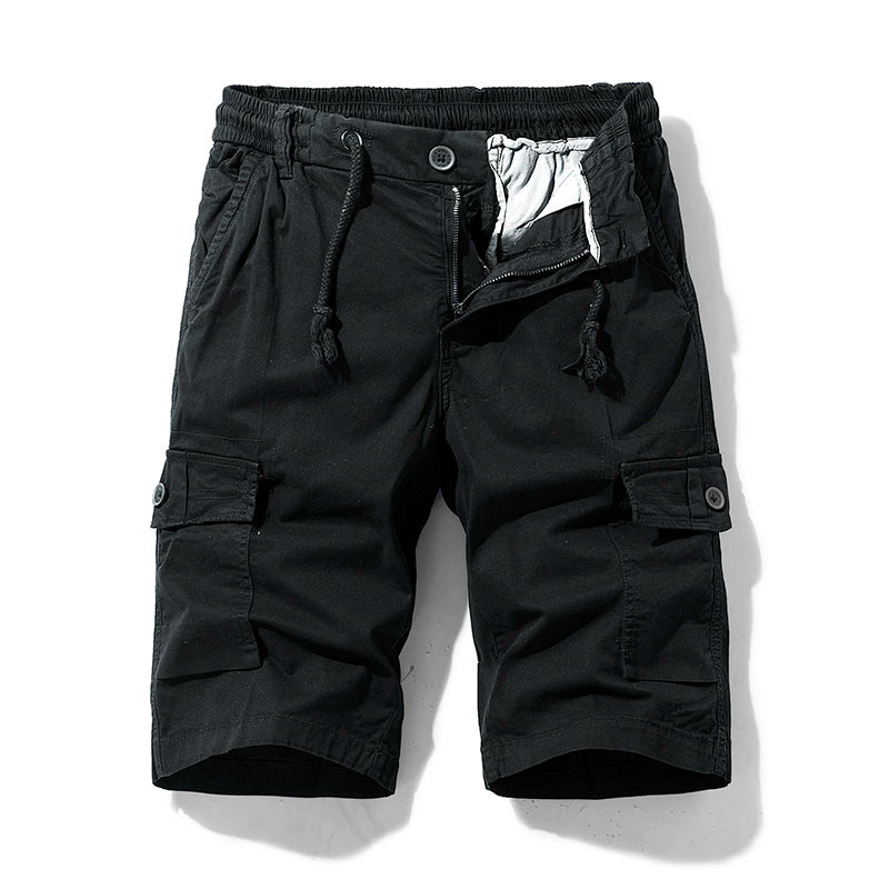 Men's Summer Straight-leg Casual Multi-Pocket Cotton Parka Shorts