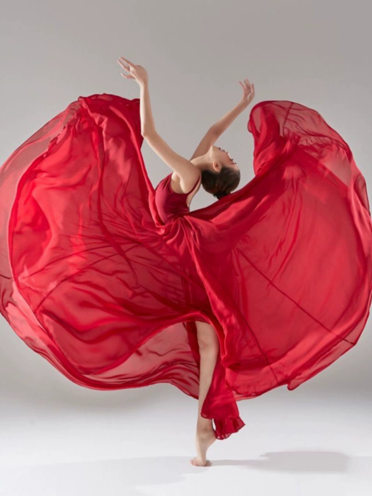720-Degree Large Hem Half-Length Yarn Dance  Skirt