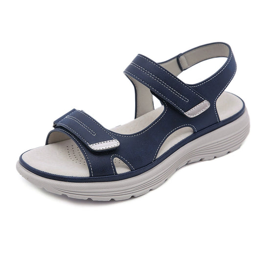 One-Strap Comfortable Sports Velcro Mid-Heel Lightweight Sandals