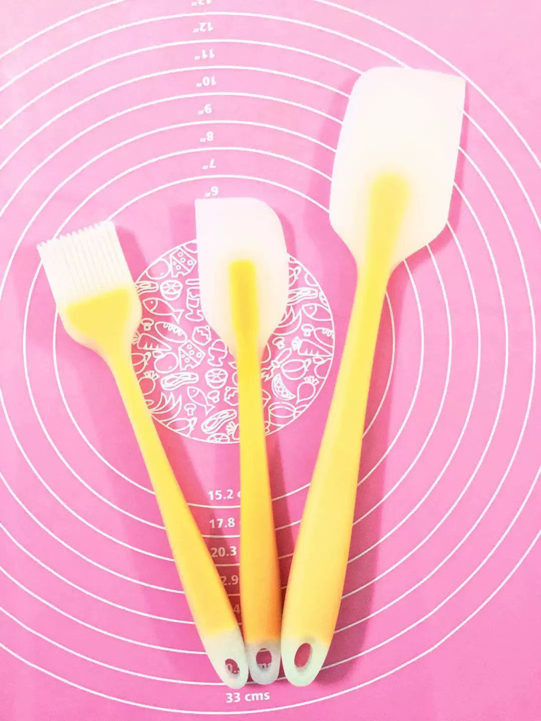 Silicone Spatula Three-Piece Set Snowflake Crisp Baking Tool Cream Shovel Cake Scraper Stirring Knife Suit