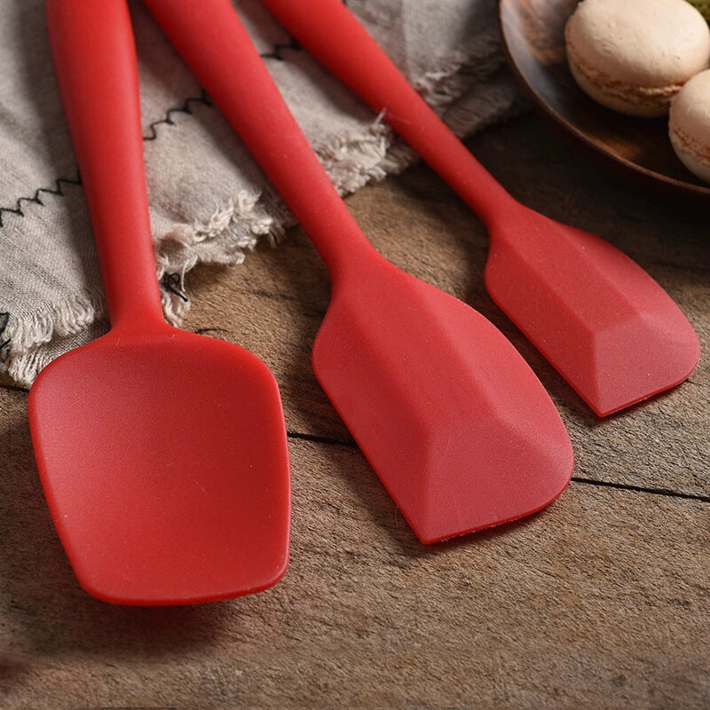 Silicone Spatula Three-Piece Set Snowflake Crisp Baking Tool Cream Shovel Cake Scraper Stirring Knife Suit