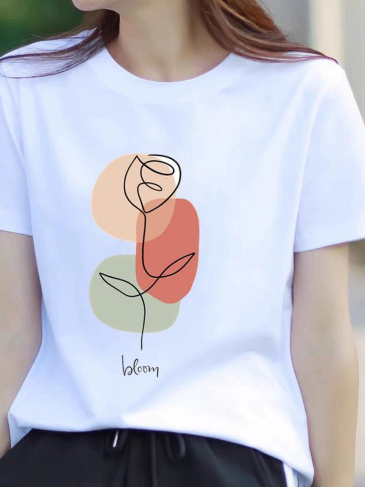 Summer Short sleeve Casual Thin Print T-shirts