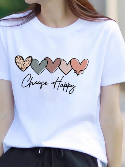 Summer Short sleeve Casual Thin Print T-shirts