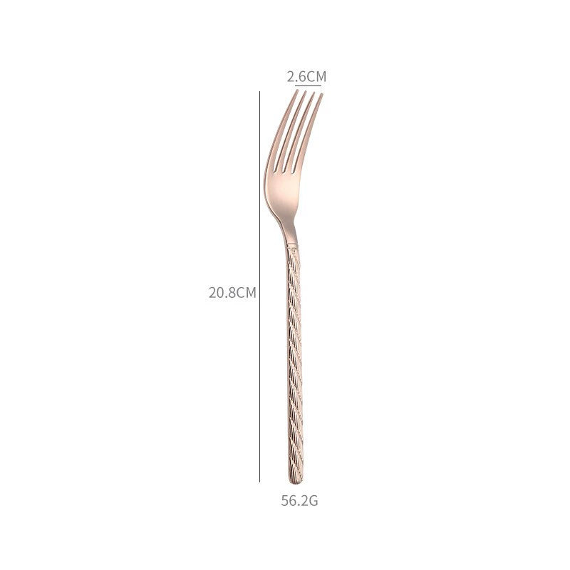 Home 304 Stainless Steel Steak Western Tableware Knife Fork Spoon 4 Pieces Combination Set Rice Spoon