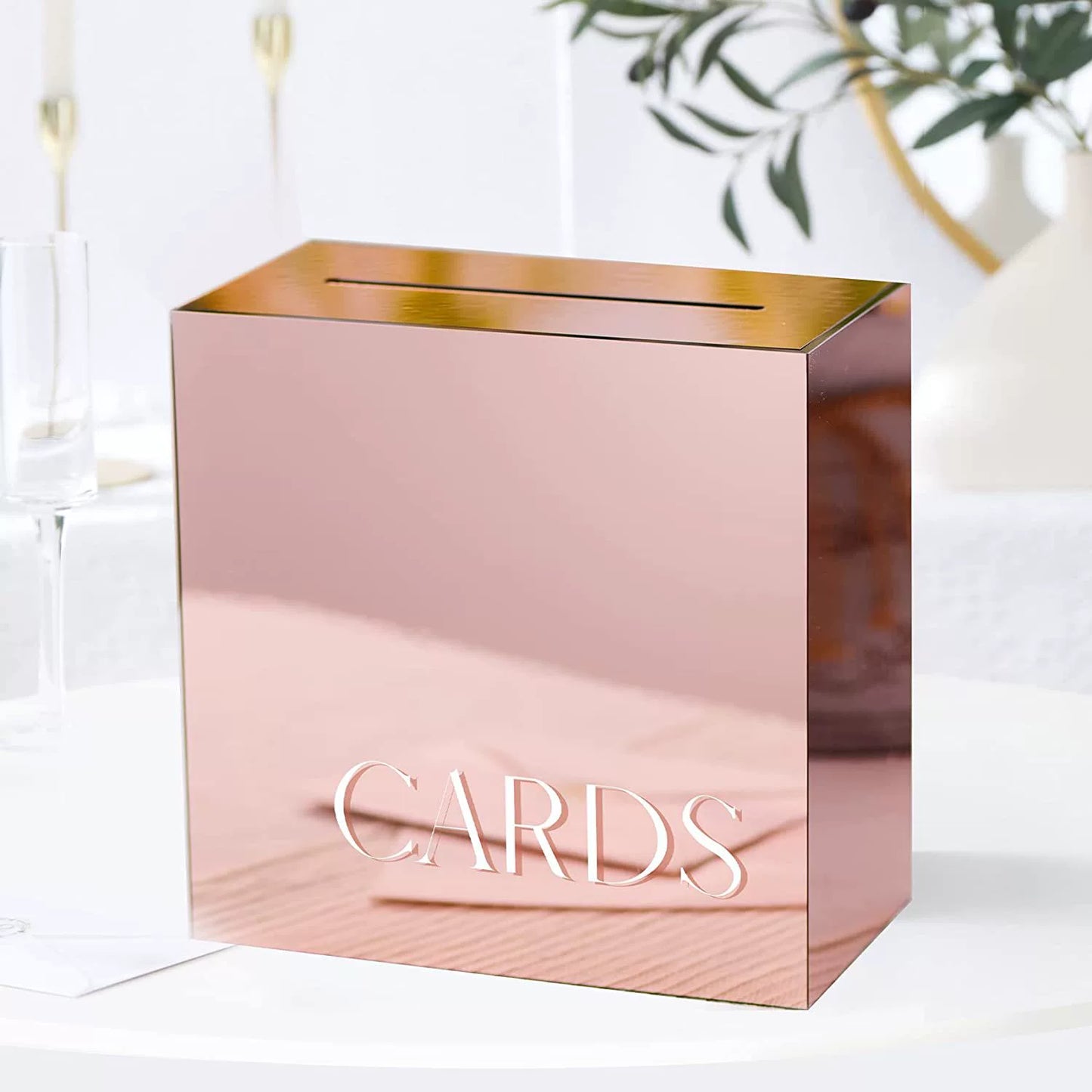 Frosted Transparent Acrylic Wedding Cassette Money Box Decorative Box Wedding Gift Box