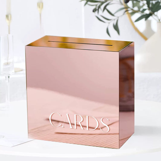 Frosted Transparent Acrylic Wedding Cassette Money Box Decorative Box Wedding Gift Box