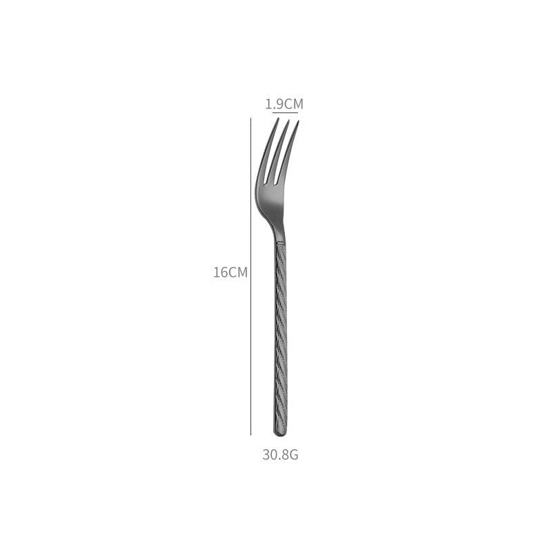 Home 304 Stainless Steel Steak Western Tableware Knife Fork Spoon 4 Pieces Combination Set Rice Spoon