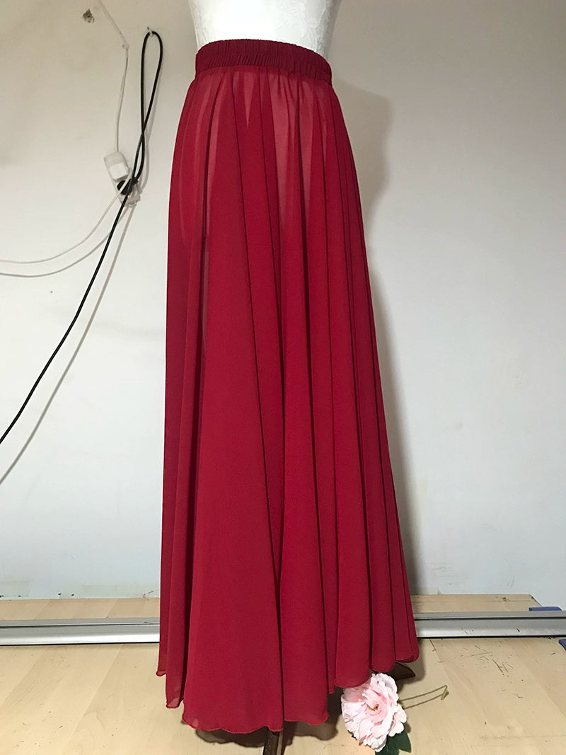 720-Degree Large Hem Half-Length Yarn Dance  Skirt