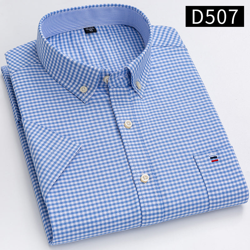 Casual Oxford Men's Short-Sleeved Dress Shirts