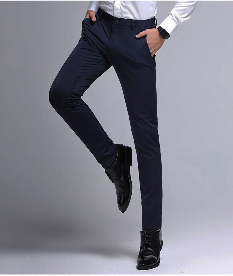 Brand Summer Slim-Fit Casual Suit Pants