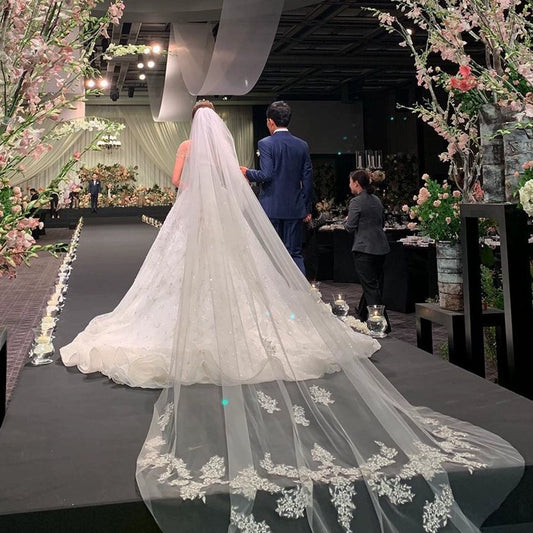 Luxury Super Long Tail Lace Mori Style Veil