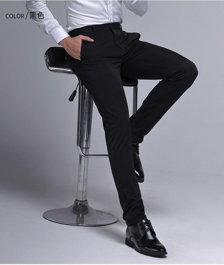 Brand Summer Slim-Fit Casual Suit Pants