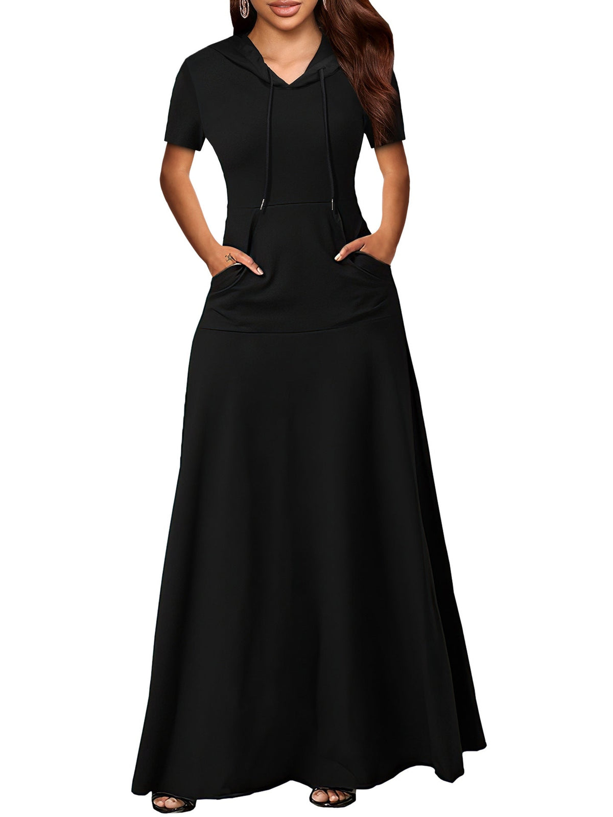 Wal Mart Spring Summer Sexy Sexy Hooded Sweater Maxi Dress Women
