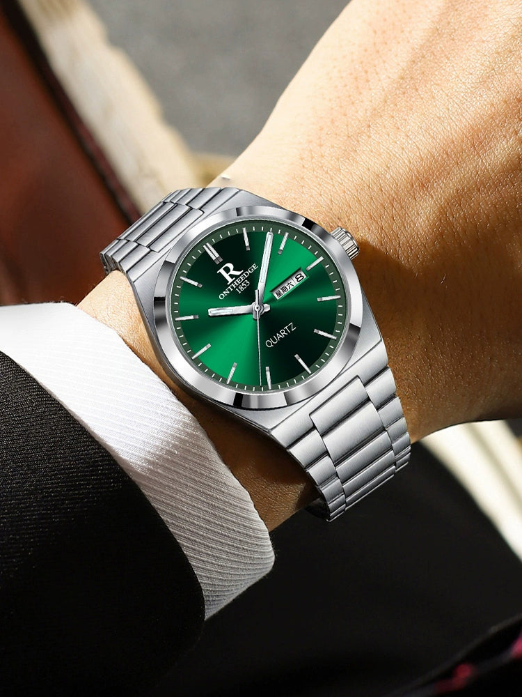 Super Player Genuine Automatic Swiss Green Waterproof Water Quartz Mechanical Watch