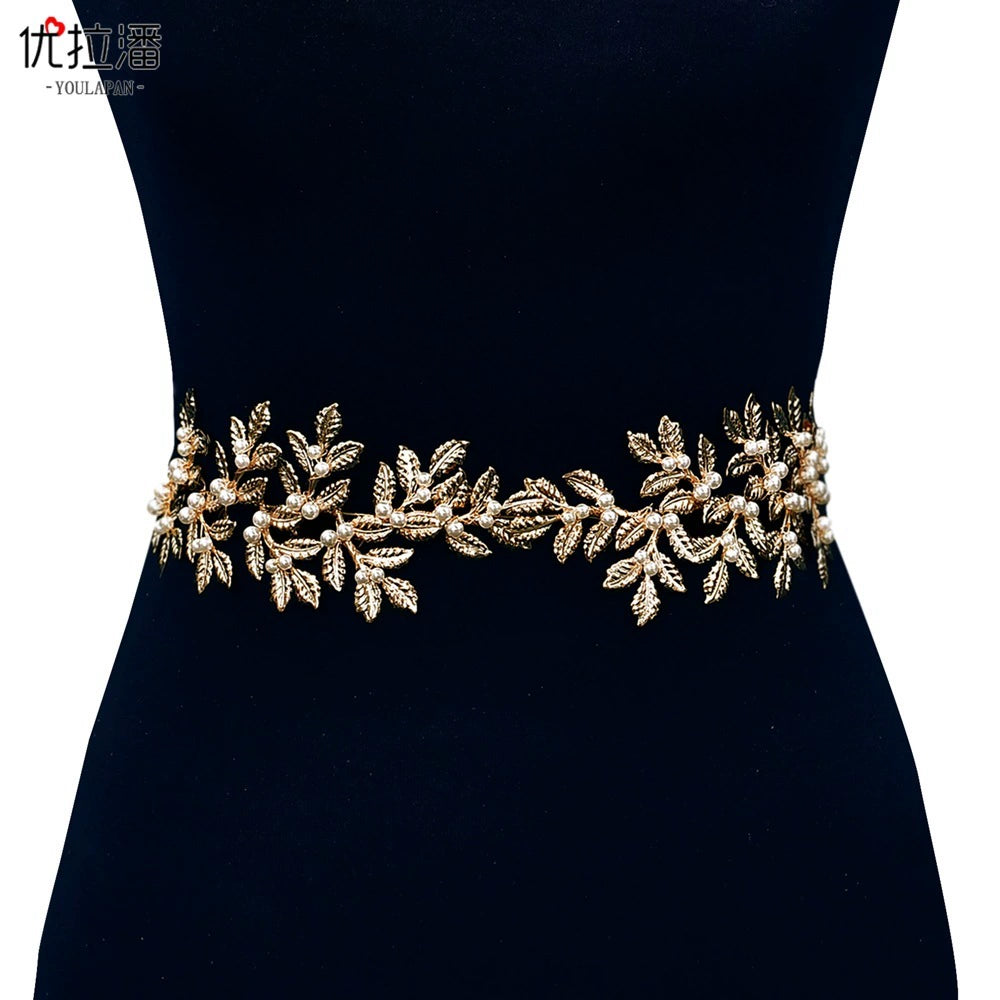 Trendy Classy Pearl Alloy Exquisite Women Belt