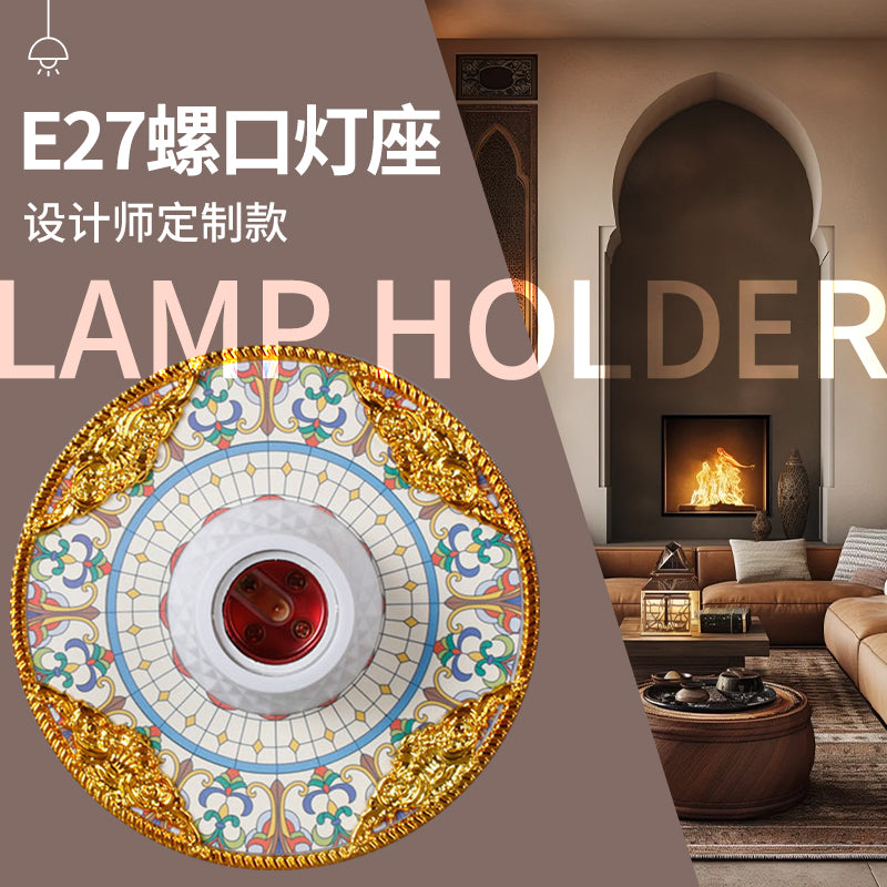 Led Palace Style European Enamel Screw Lamp Holder