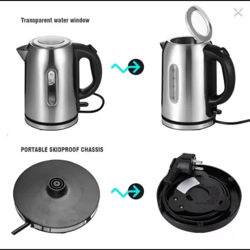 110V Cross-Border Electric Kettle Household Water Boiling Kettle Automatic Power off Integrated 304 Stainless Steel Genuine Goods Large Capacity
