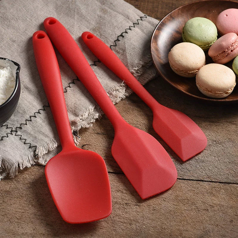 Silicone Spatula Three-Piece Set Snowflake Crisp Baking Tool Cream Shovel Cake Scraper Stirring Knife Suit