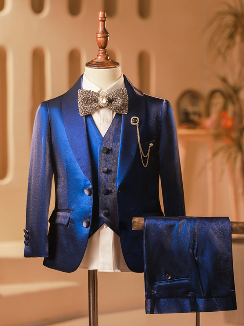 Elegant British Catwalk Boy's Spring Suit Two Pieces Handsome