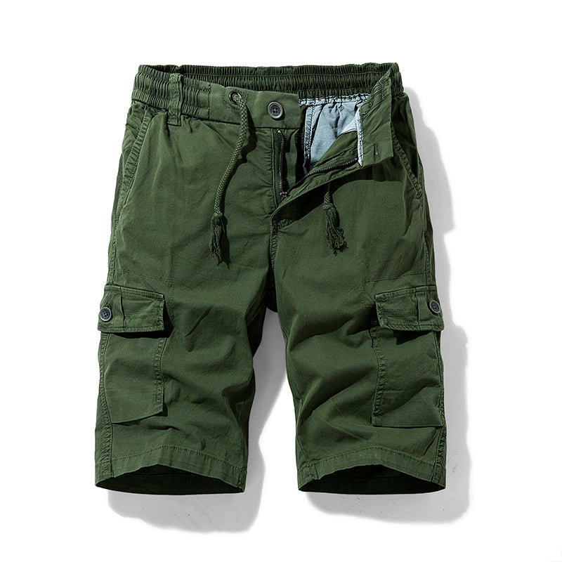 Men's Summer Straight-leg Casual Multi-Pocket Cotton Parka Shorts