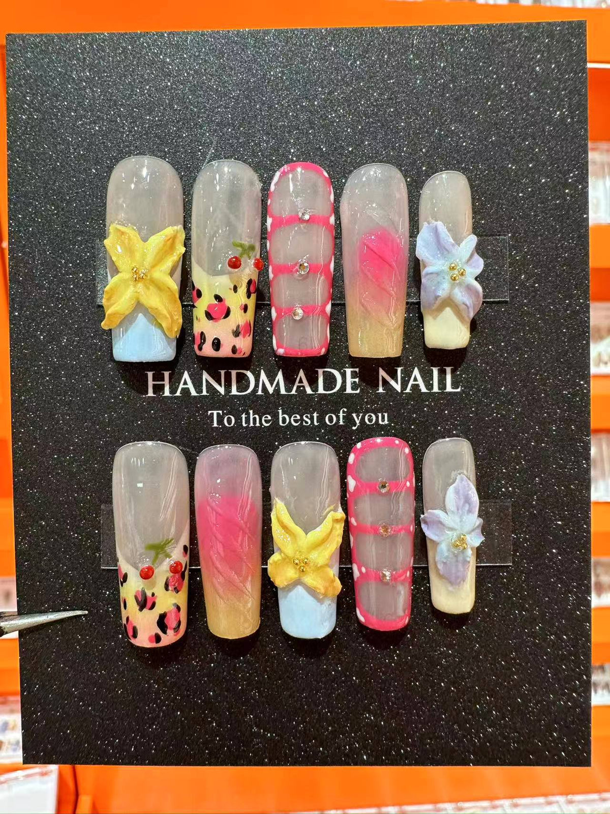 Christmas handmade nail wear temperament gentle nail art nail patch