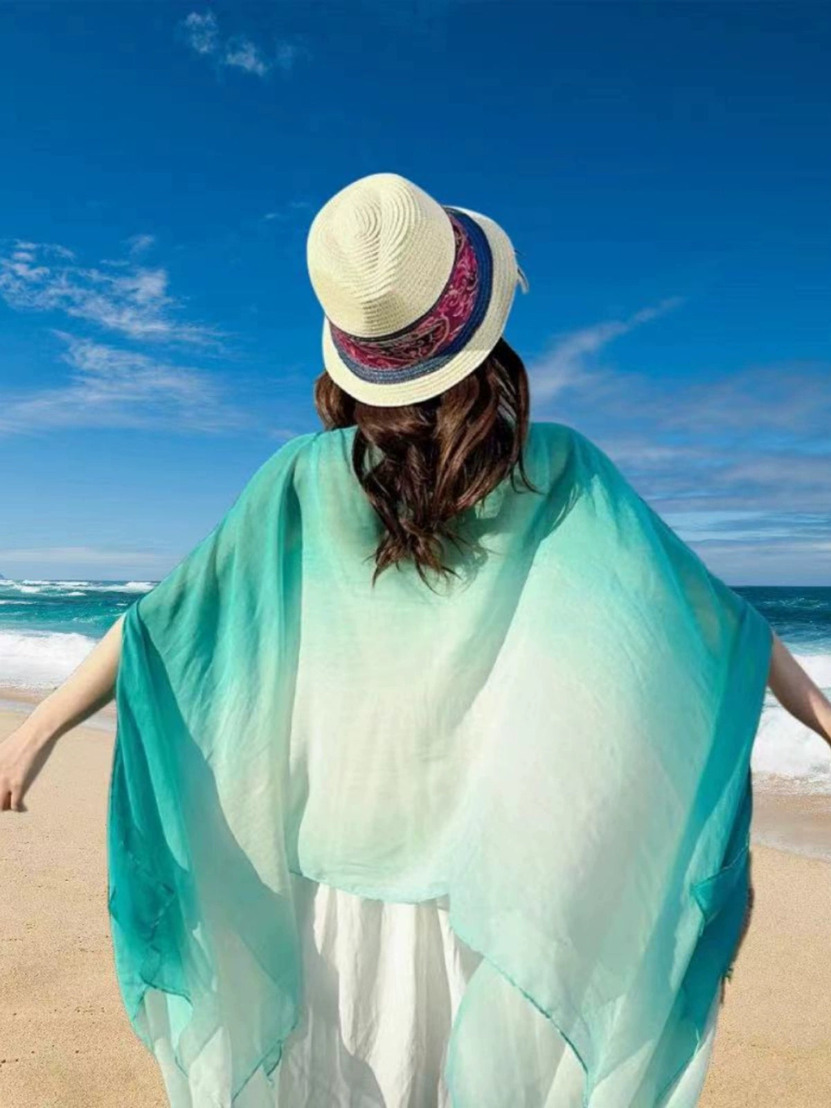Travel Summer Gradient Shawl