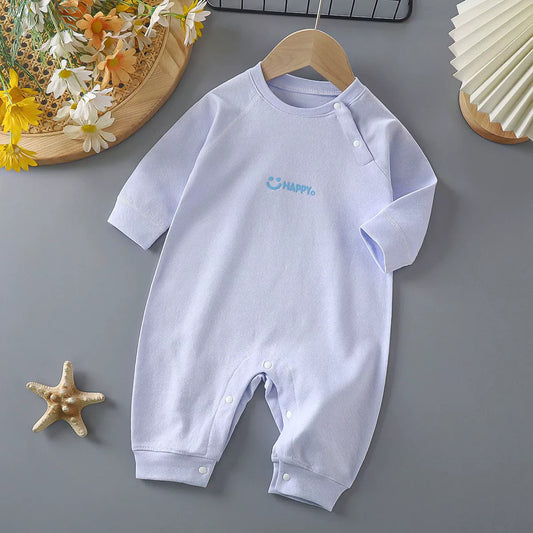 Newborn Baby Spring Autumn Pure Cotton Long Sleeves Jumpsuit Romper