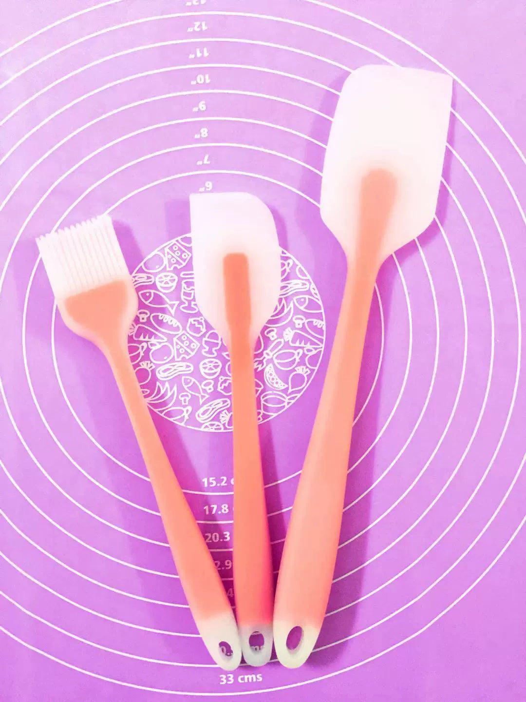 Silicone Spatula Three-Piece Set Snowflake Crisp Baking Tool Cream Shovel Cake Scraper Stirring Knife Suit