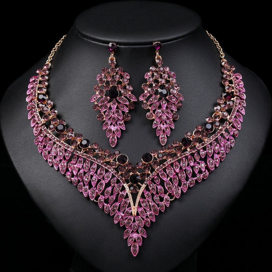 Women's Geometric European and American-Style Luxury Gemstone Necklace Dress
