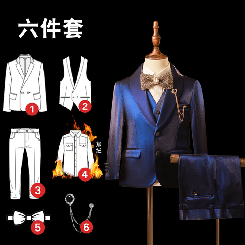 Elegant British Catwalk Boy's Spring Suit Two Pieces Handsome