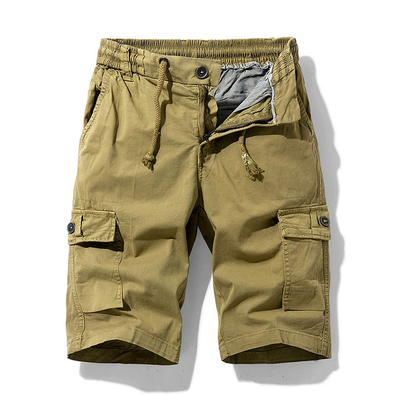 Men's Summer Straight-leg Casual Multi-Pocket Cotton Parka Shorts