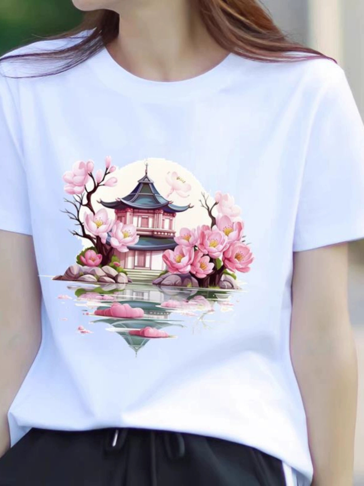 Summer Short sleeve Casual Thin Print T-shirts