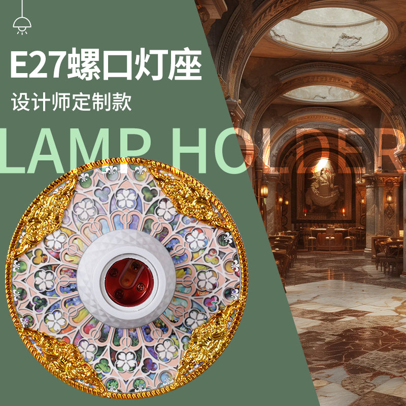 Led Palace Style European Enamel Screw Lamp Holder