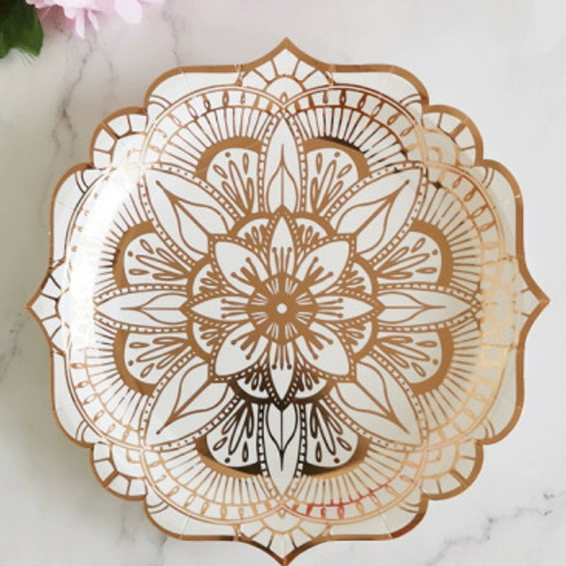 Rose Paper Banquet Afternoon Tea Holiday Supplies Plate