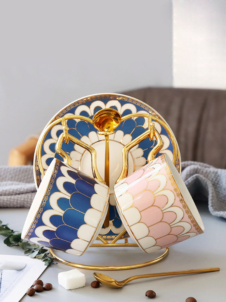 Luxury Gold Plated Ceramic Dinnerware