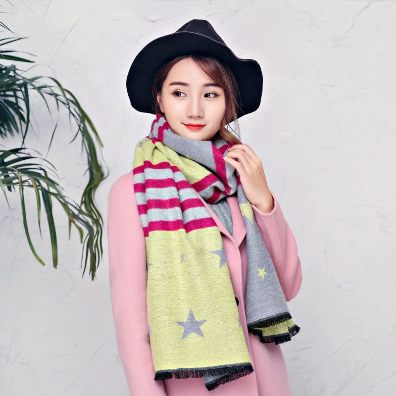 Women's Extra Large Scarf Long Double-Sided all season