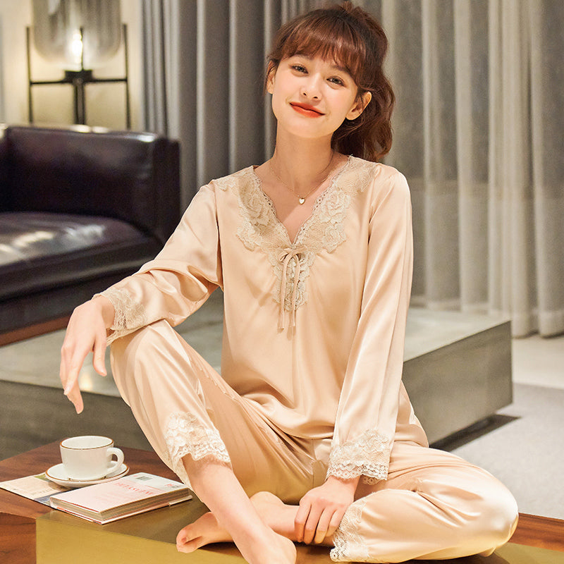 Women Ice Silk Pajamas