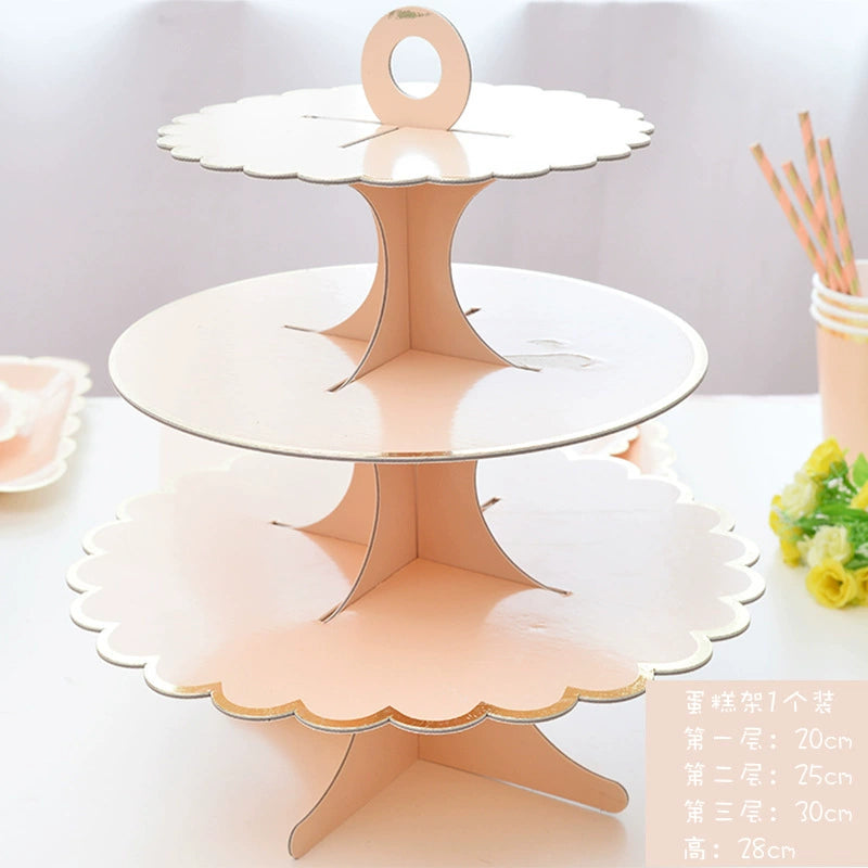 Rose Paper Banquet Afternoon Tea Holiday Supplies Plate